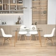 thumbnail image 3 of Gymax 5 Pieces Dining Table Set for 4 Rectangle Glass Table & 4 Modern Chairs for Home, 3 of 8