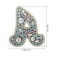 thumbnail image 2 of Diamond Art Keychains, 1 PCS Diamond Art Painting Letters Keychains Initial Alphabet Kit DIY Key Chain 5D for Gift, A, 2 of 5