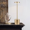 thumbnail image 2 of Lámpara de mesa inalámbrica, LED de metal, recargable por USB, luz nocturna de 3 niveles de brillo, lámpara de escritorio, lámpara de lectura para restaurante, dormitorio o habitación compartida, 2 of 5