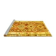 thumbnail image 2 of Ahgly Company Machine Washable Indoor Rectangle Oriental Yellow Traditional Area Rugs, 6' x 9', 2 of 4