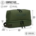 thumbnail image 3 of Wrangler Unisex Travel Toiletry Bag Waterproof Hanging Dopp Kit Dual‑Layer Wet‑Dry Separation Cosmetic Organizer, Green, 3 of 8