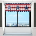 thumbnail image 3 of Rvasteizo Living Room Curtains, American Flag Pattern With Stars And Translucent Stripes, For Windows, Eyelets, 3 of 5