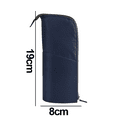 thumbnail image 2 of Estuche para lápices de gran capacidad, estuche plano para lápices, caja para bolígrafos resistente, apertura amplia con cierre de cremallera, gris claro, 2 of 5