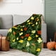 thumbnail image 1 of Seyotauo Thanksgiving Maple Leaf Print Blanket, Green Soft Couch Living Room Throw for Women & Men, Especially for Fall Decor, 1 of 6