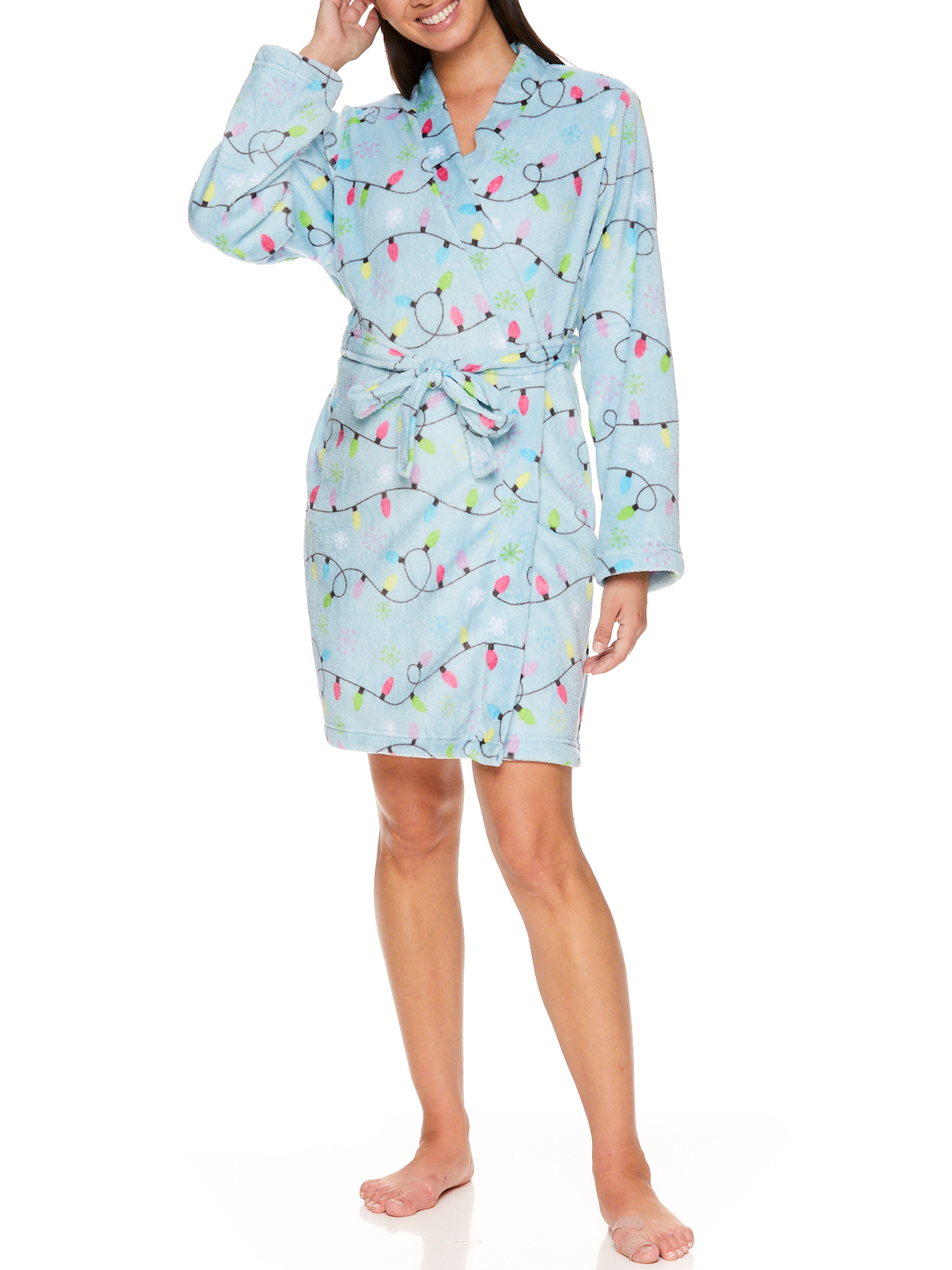 VIP Women's & Women's Plus Plush Pajama Sleep Robe - image 2 of 3