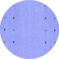 thumbnail image 1 of Ahgly Company Indoor Round Solid Blue Modern Area Rugs, 6' Round, 1 of 4