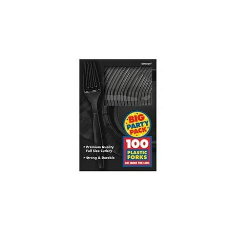 - Black Plastic Forks (100 Pack) - Party Supplies