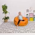 thumbnail image 2 of Posh Creations Bean Bag Stuffable Cover Only, Stuffed Animal Storage, Kids,Canvas, 4ft,Basketball Brown, 2 of 3