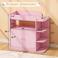 thumbnail image 2 of Linor Baby Changing Table Dresser with Large Cabinet, 4 Open Shelves, Anti-tip, and Storage Shelves, Sturdy, Easy-clean, Pink, 2 of 8