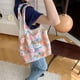 thumbnail image 2 of JennyShop Ins Retro Oil Painting Flower Canvas Bolsa Casual Bolsa De Hombro Bolsa Bolsa De Mano Bolsa Grande Bolsa Estudiante Dulce Vest Bolsa Tide, 2 of 6
