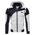 thumbnail image 5 of Otoño Invierno de los hombres de alta calidad de impresión Sudadera con capucha Sportshirt cremallera Colorblocking ropa deportiva moda Casual chaqueta al aire libre Sportjack, 5 of 5