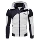thumbnail image 5 of Otoño Invierno de los hombres de alta calidad de impresión Sudadera con capucha Sportshirt cremallera Colorblocking ropa deportiva moda Casual chaqueta al aire libre Sportjack, 5 of 5