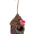 thumbnail image 2 of Cobertizo Paja Corteza Simulada Nido Pájaro Casita para Pájaros Accesorios para Plantas Jardín Bsvklp color Del Techo Del Pájaro Al Azar, 2 of 9