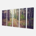 thumbnail image 2 of Chemin Droit dans la Forêt Épaisse - Art Moderne de Toile de Forêt, 2 of 3