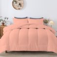 thumbnail image 2 of 1 Piece Luxurious Straight Line Pattern Comforter All Season 800 Threads Count King/Cal King Size - Ultra Soft 550 GSM 100% Egyptian Cotton (Solid Peach Colour ), 2 of 6