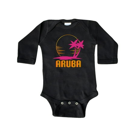 

Inktastic Aruba Apparel for Cruise Gift Baby Girl Long Sleeve Bodysuit