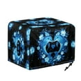 thumbnail image 6 of HELLHERO Dolphin Hibiscus Print Toaster Cover, 4 Slice Anti Fingerprint Toaster Dust Protector with Adjustable Drawstring, Universal Waterproof Kitchen Appliance Cover, 6 of 8