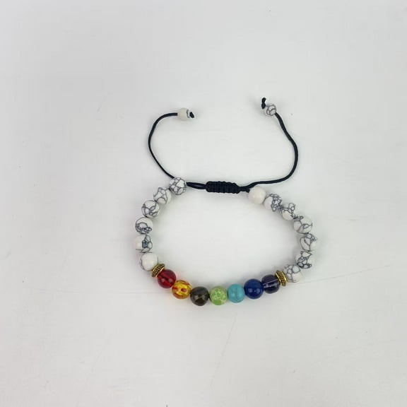 Zesyboom Bangle bracelets,8mm Yinyang Rock Bead Elastic Natural Gemstones Oil Diffuser Yoga Menditation Beads Bracelets for Men Women Girls Jewelry