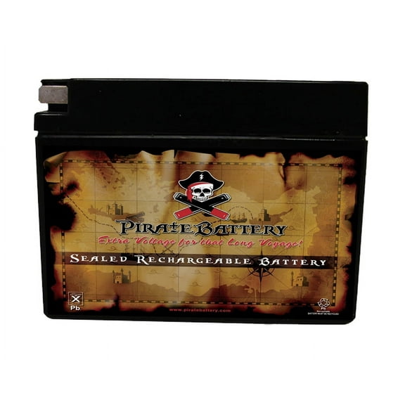 Pirate Battery Yt4b-bs (4b-bs 12 Volts,2.3 Ah, 40 Cca) Sealed Motorcycle Battery - Rechargeable Replacement - Factory Sealed And Activated - AGM - Pirate Battery