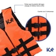 thumbnail image 4 of Chaleco Salvavidas Kingsports para Natacion Playa Piscina Naranja CH, 4 of 9