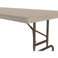 thumbnail image 3 of Pemberly Row Adjustable H-D Plastic Blow-Molded Folding Table in Mocha Brown, 3 of 3