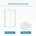 thumbnail image 3 of Ove Decors Breeze 32 in x 32 in x 77 in H Curved Corner Shower with Clear Glass & Shower Base and Satin Nickel Hardware, 3 of 15