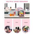 thumbnail image 6 of IvyH Kids Insulated Lunch Bag With Bottle Holder Adjustable Shoulder Strap Reusable Water Resistant Cartoon Lunchbag, 6 of 11