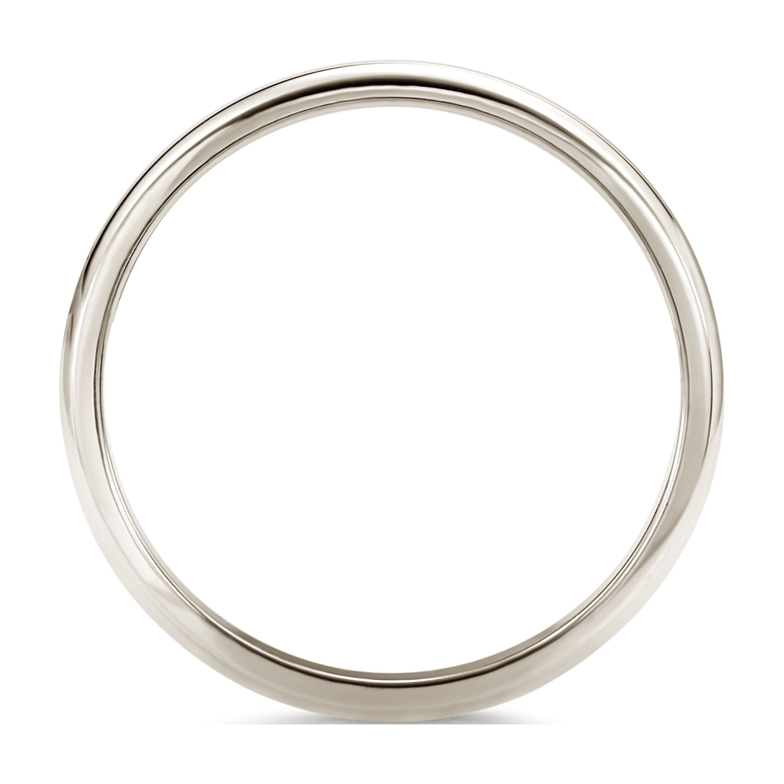 Women's 10K White Gold 2mm Traditional Plain Wedding Band (Available Ring Sizes 4-10) Sz 5.5