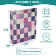 thumbnail image 3 of FORMRS 3 Ring Binder 1.5 inch with Pockets Set of 2 Clip Board 200 Sheets Capacity, Pink and Purple Plaid Pattern, 3 of 8