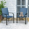 thumbnail image 5 of Suncrown Metal Outdoor Dining Chairs -Set of 2, Dark Blue, 5 of 8