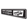 thumbnail image 4 of Chevy Corvette I Wasn't Speeding Aluminum Metal Decor Sign - 4x18 inches, 4 of 4