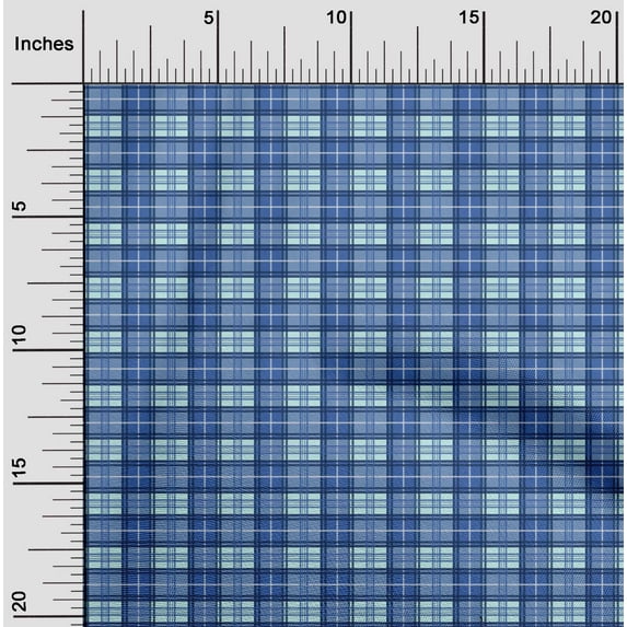 oneOone Cotton Poplin Twill Baby Blue Fabric Madras Check Sewing Craft Projects Fabric Prints By Yard 56 Inches Wide