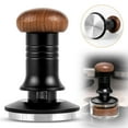 thumbnail image 1 of Tignapoo Adjustable Depth Coffee Tamper with 30lbs Constant Force, Walnut Wood Handle, 304 Stainless Steel Base, 53mm Flat Bottom, Detachable Design for Easy Cleaning, 1 of 6
