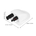 thumbnail image 2 of FRCOLOR 2pcs Solar Cable Entry Gland Waterproof Double Cable Connector Cover Dual Wire Entry Housing For Solar Panels Roof Wire Entry Glands, 2 of 8