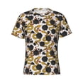 thumbnail image 4 of Vsdgher Snake And Rose Print Men's Dry Fit Mesh Athletic Shirts Moisture Wicking Tennis T-Shirt Tops, 4 of 9