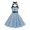 Light Blue, variant on Toddlers and Baby Girls' Sleeveless Dress Polk High Washion Dress for Stage s Spaghetti Strap Bodice with Dramatic Full Dresses for Dance Party Summer Dresses M
