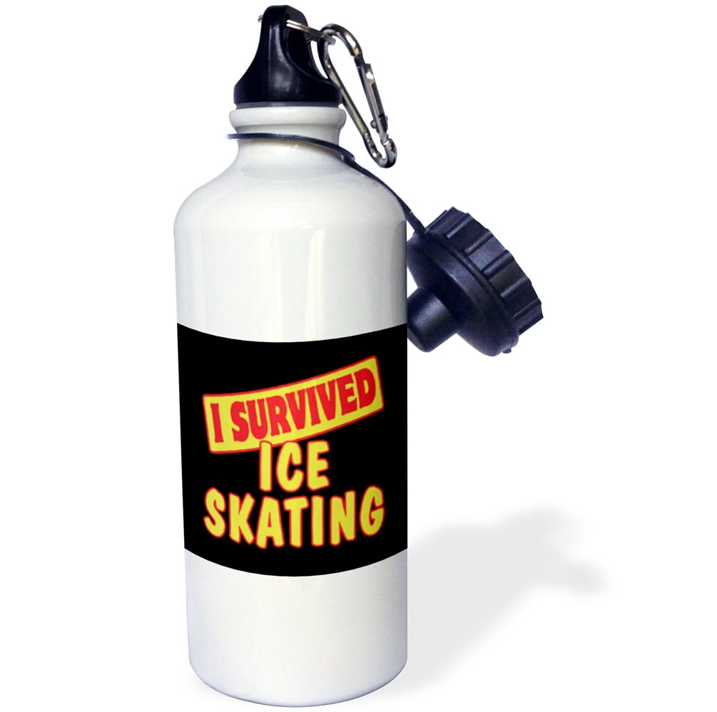 3dRose I Survived Ice Skating Survial Pride And Humor Design, Sports Water Bottle, 21oz by Supplier Generic