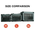 thumbnail image 6 of Ashfield & Harkness: Collapsible Soft Dog Crate - 30" - Gray, Sherpa Lined Mat, Durable Mesh Windows, Portable Foldable Pet Kennel, Indoor & Outdoor, 6 of 8