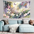thumbnail image 3 of Tapestry Wall Hanging,Nature Floral Garden Tapestries for Dorm Living Room Bedroom Decor, Boho Wall Art,Bed Throw,Sofa Cover,, 60"x40", 3 of 8