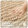 thumbnail image 5 of PABUBE Bathroom Rug, 24"x43" Luxury Chenille Bath Mat, Shag Bath Rugs, Soft and Absorbent, Machine Washable Bathroom mat, Non Slip Bath Rug for Bathroom Floor, Beige, 5 of 10