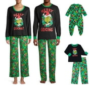New Christmas Family Matching Outfits Xmas 2PCS Dad Mom Kids Grinch Sleepwear Nightwear Homewear PJs Outfits