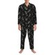 thumbnail image 3 of Balery Happy Skeletons Dancing Pijama para Hombre de Dos Piezas con Manga Larga, Conjunto de Dormir y Descanso Suave con Bolsillos-XX-Large, 3 of 7