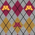 thumbnail image 2 of University of Minnesota Heather Grey Argyle Fleece Fabric-Sold by the Yard, 2 of 2