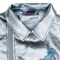 thumbnail image 4 of Disney Lilo & Stitch Rock and Roll Girl's Faux Leather Jacket - Zip-Up Moto Biker Jacket for Kids (Size 4-12), 4 of 13