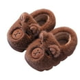 thumbnail image 6 of breaise Toddler Slippers for Girls Boys Fluffy House Shoes with Heel Cover Winter Warm Plush Cute Outdoor Shoes, 6 of 7