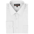 thumbnail image 2 of Men's Classic Long Sleeve Solid Color Barrel Cuff Dress Shirt (White, Small 32/33), 2 of 2