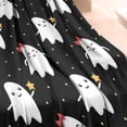 thumbnail image 3 of Halloween Cute Ghosts Pattern Blanket,Comfortable Soft Flannel Throw Blanket,All Season,Warm Lightweight Blankets for Sofa Bed Couch Living Room Chair,30"x40", 3 of 4