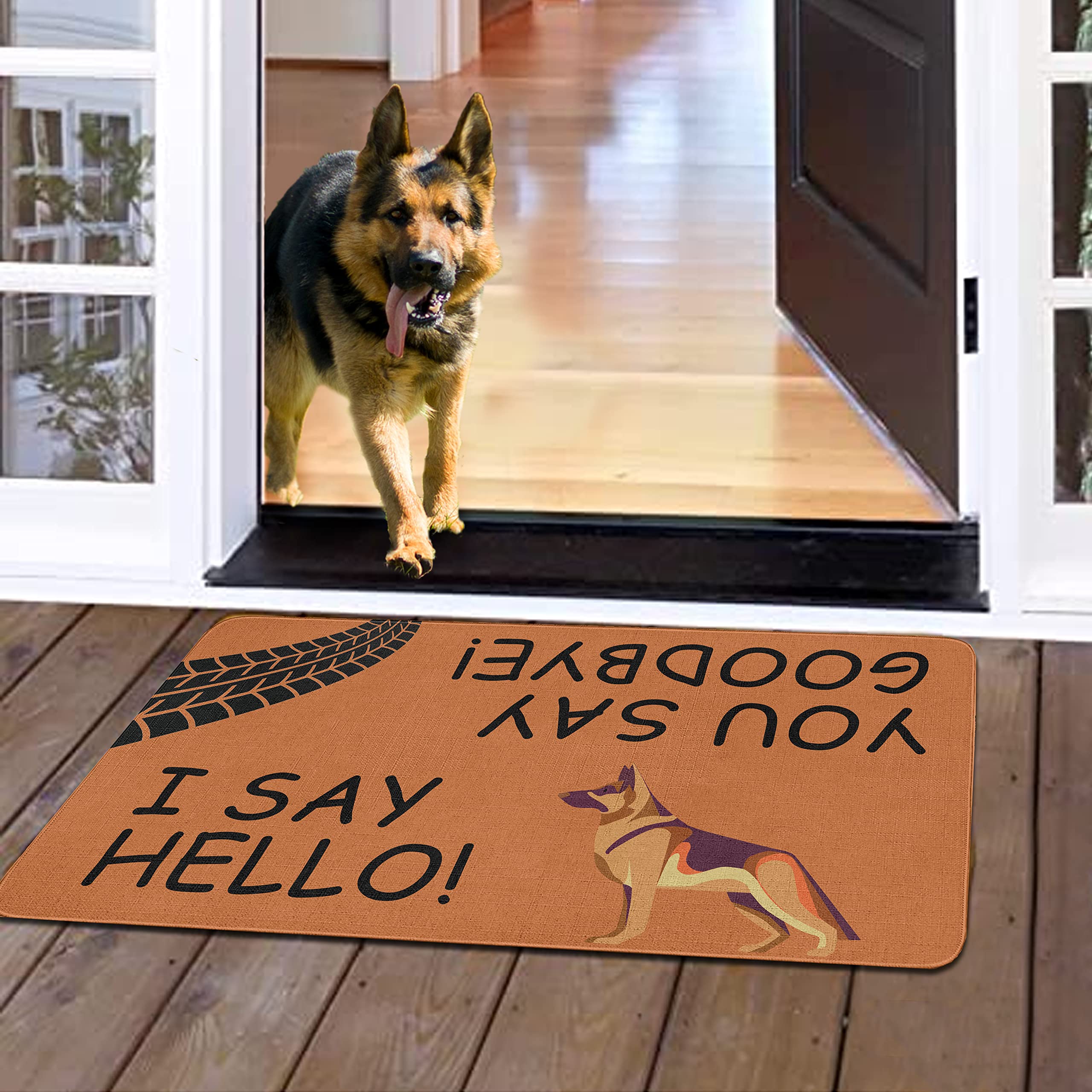 Indoor Outdoor Door mat 30x17.5 Ultra Absorb Mud Welcome/Hello Entryway  Rugs