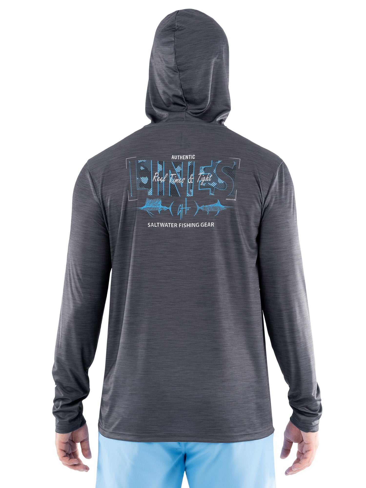 GH BY GUY HARVEY Men's Performance Long Sleeve Fishing Hoodie, Sizes S -3XL