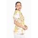 thumbnail image 2 of Blusa floreada de chiffon Roman Fashion /Juvennil, 1826 (Amarillo flores) amarillo G, 2 of 5